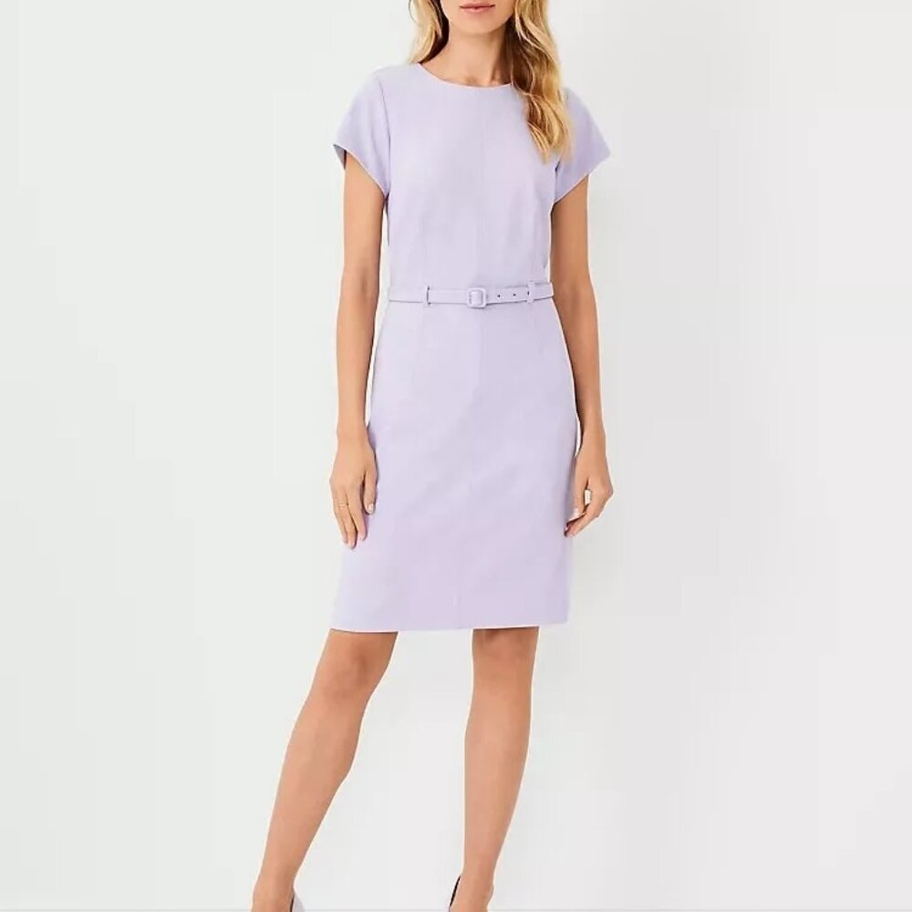 Ann Taylor Lavender Belted Dress